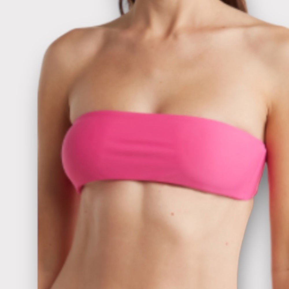 Charlie Holiday Anthropologie Womens Morgan Bikini Bandeau Top XS Barbiecore NWT